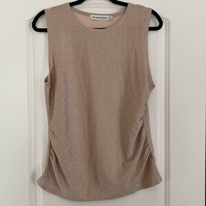 NWOT Rebecca Minkoff Sleeveless Shimmery Rose Gold Shirt